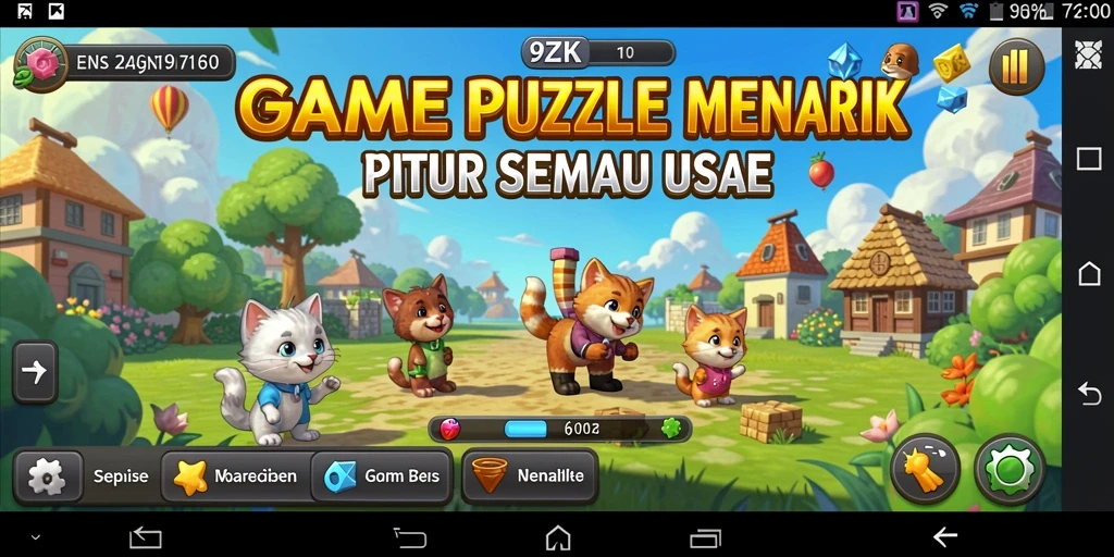 Tampilan gameplay Puzzle di 9ZK yang seru dan menantang.