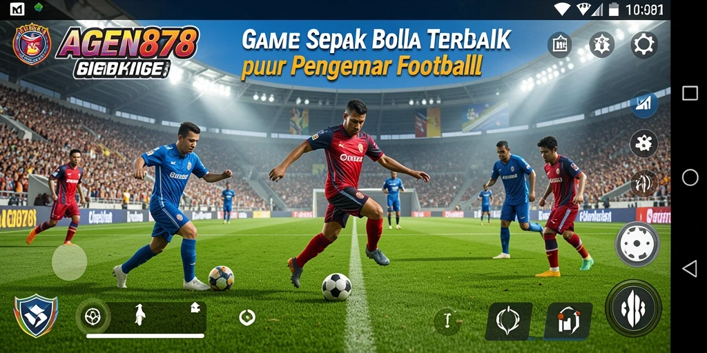 Menampilkan aksi seru dari pertandingan sepak bola di AGEN878.
