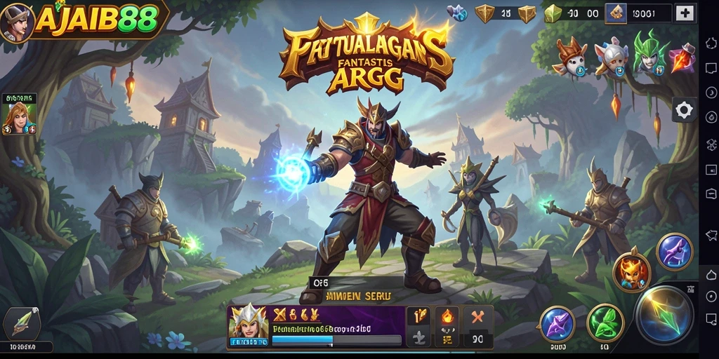 Tampilan gameplay ARPG AJAIB88 yang menyerbu monster-monster hebat.