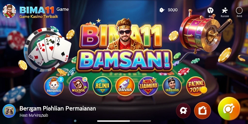 Screenshot gameplay BIMA11 yang menampilkan keseruan permainan Kasino yang interaktif.