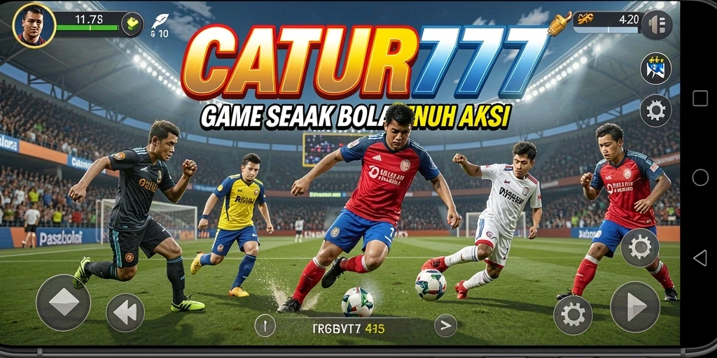 Gameplay memukau dari CATUR777 dalam aksi sepak bola.
