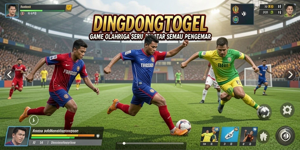 Screenshot DINGDONGTOGEL menampilkan pengalaman gameplay olahraga yang seru