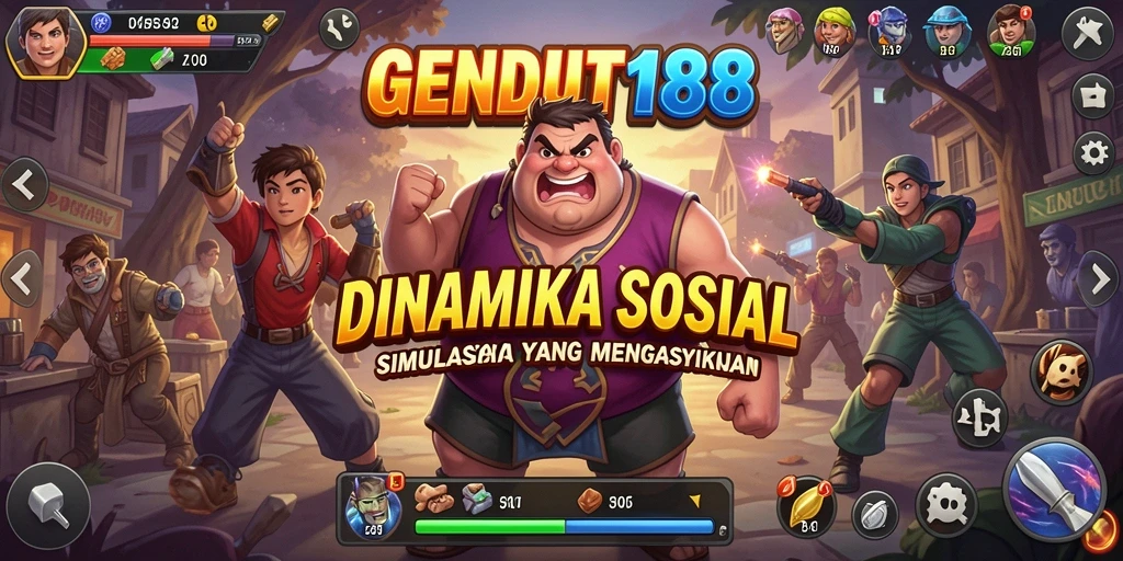 Tangkapan layar gameplay GENDUT188 menampilkan interaksi sosial yang menarik.