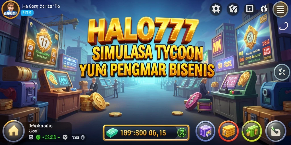 Screenshot utama HALO777 menunjukkan gameplay Tycoon yang seru dan interaktif.