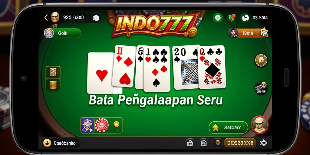 Tangkapan layar utama INDO777 menampilkan gameplay Domino yang seru dan interaktif.