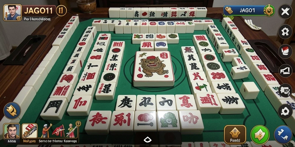 Tampilan utama JAGO11 dengan gameplay Mahjong yang menegangkan.