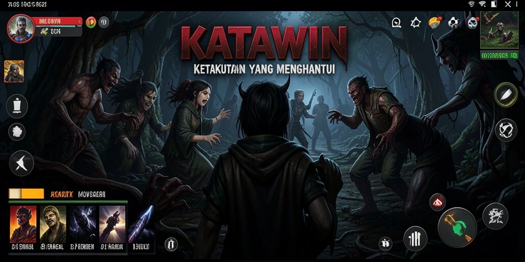 Gameplay KATAWIN yang memacu adrenalin dan menegangkan.