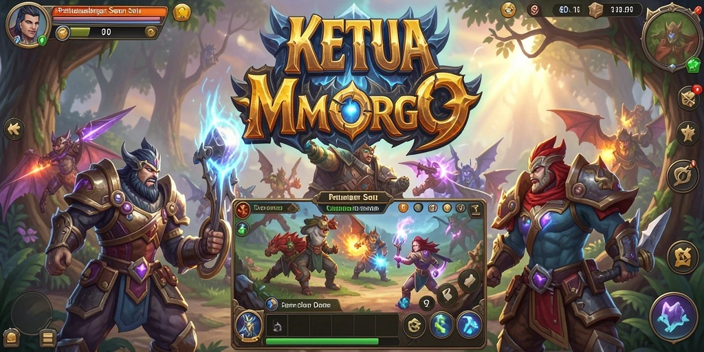 Screenshot gameplay KETUA dengan grafis menawan dalam dunia MMORPG.