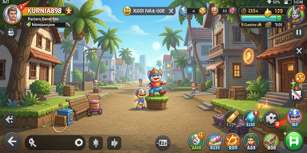 Tampilan gameplay KURNIA898 yang menarik dan penuh warna.
