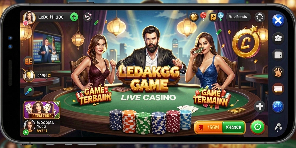 Tampilan gameplay Live Casino di LEDAKGG yang mendebarkan.