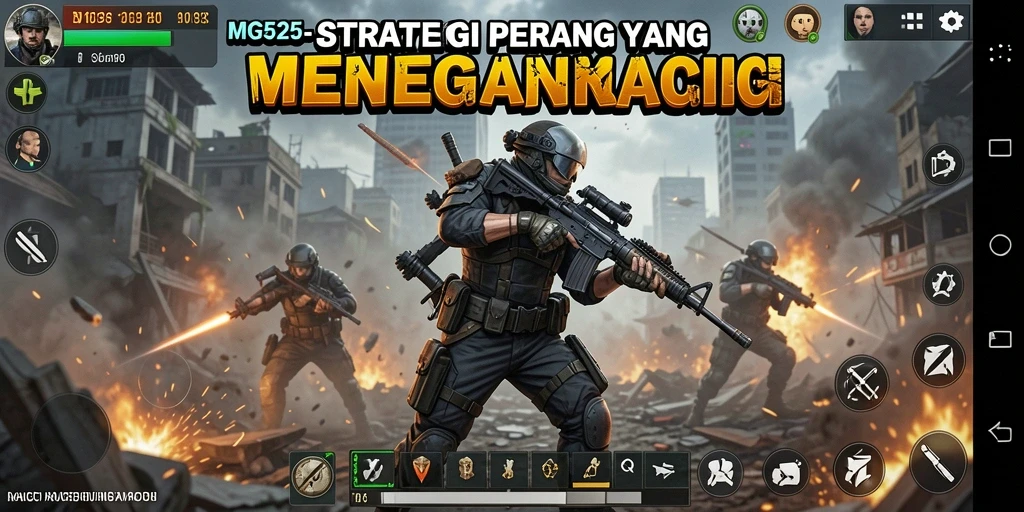 Tampilan dinamis gameplay MG525 yang menegangkan dan penuh strategi.