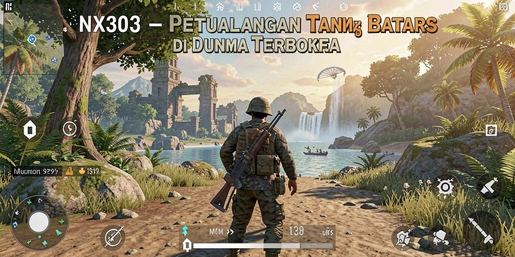 Screenshot gameplay NX303 menampilkan dunia terbuka yang luas dan dinamis.