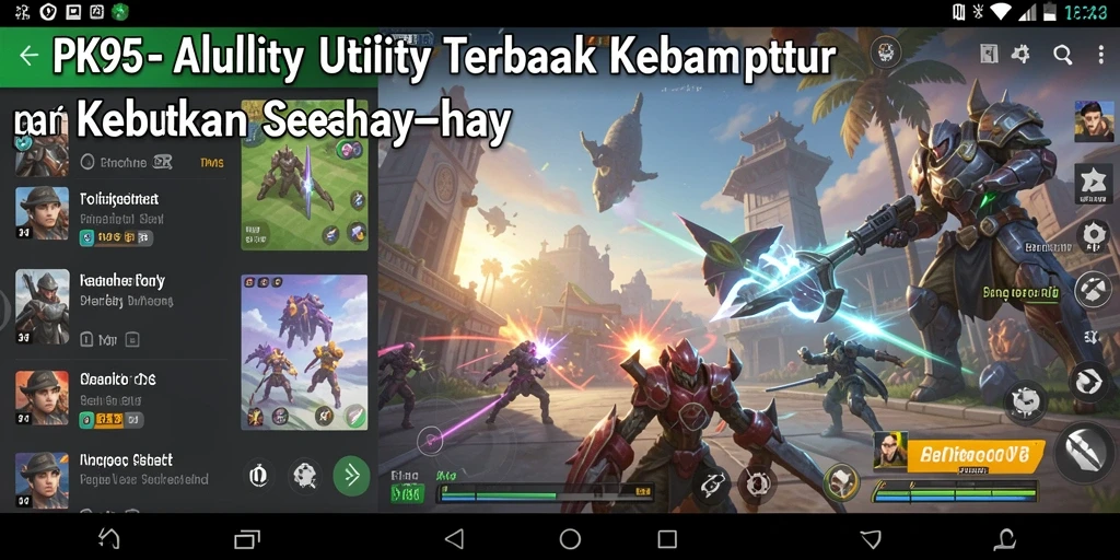 Tampilan utama PK95 dengan fitur-fitur Utility yang mendukung produktivitas.