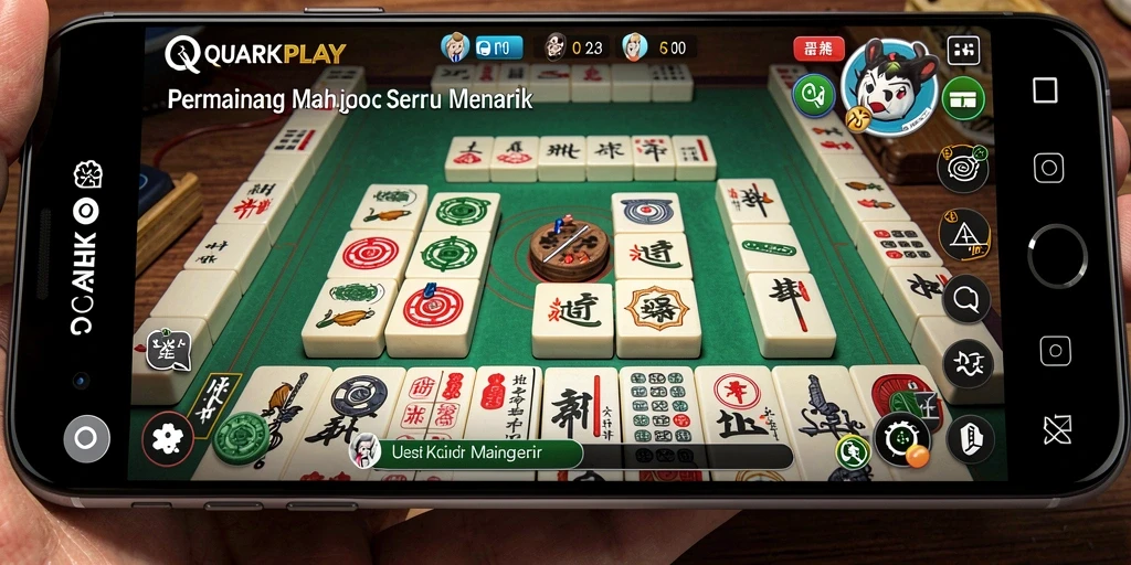 Tampilan gameplay QUARKPLAY yang menampilkan momen seru permainan Mahjong.