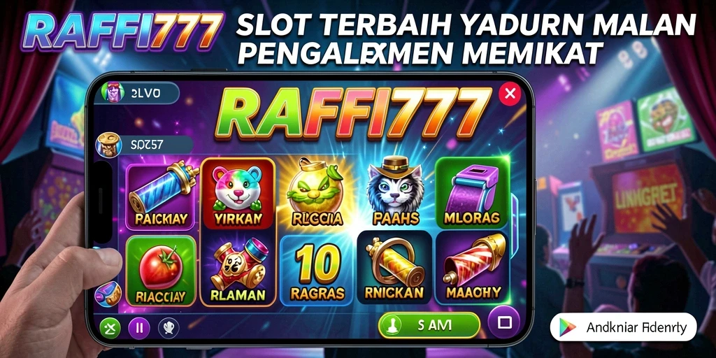 Tampilan gameplay slot yang menarik dan penuh warna di RAFFI777.