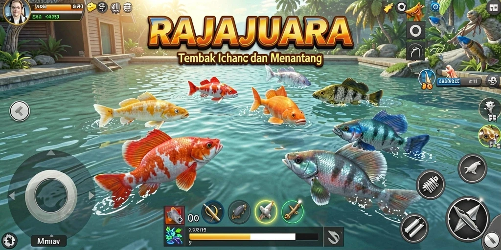 Tampilan menarik dari gameplay Tembak Ikan RAJAJUARA.