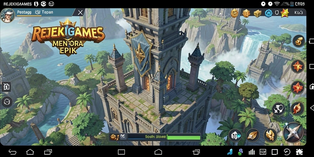 Tangkapan layar gameplay REJEKIGAMES yang mendebarkan dalam Tower Defense.