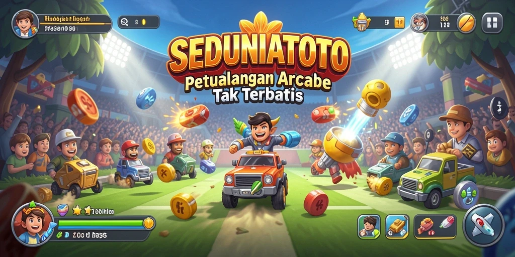 Gameplay seru dalam SEDUNIATOTO dengan berbagai rintangan.