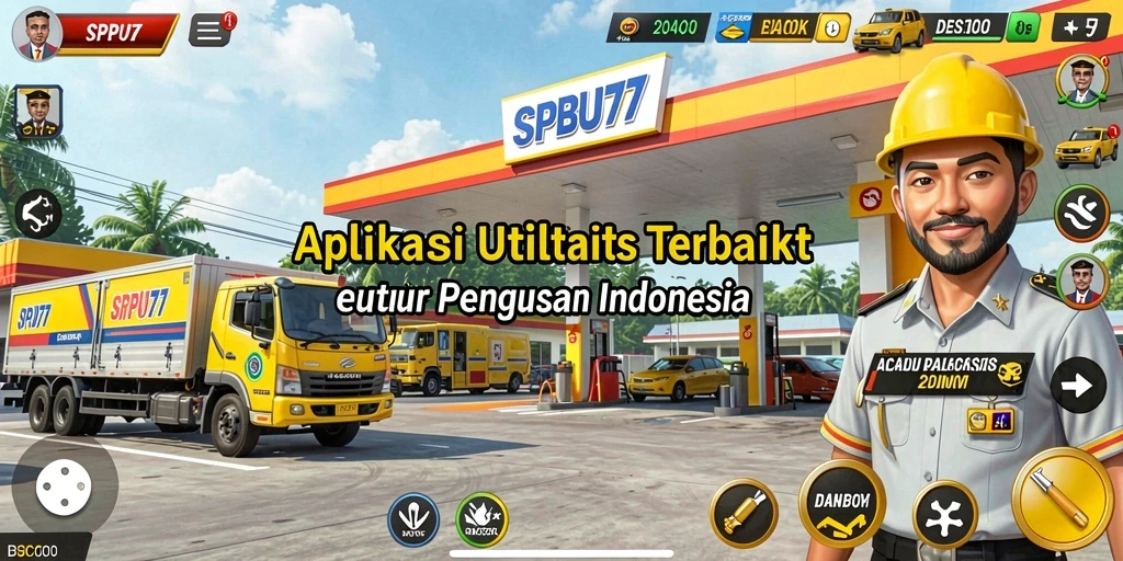 Tampilan antarmuka SPBU77 yang user-friendly dan informatif.