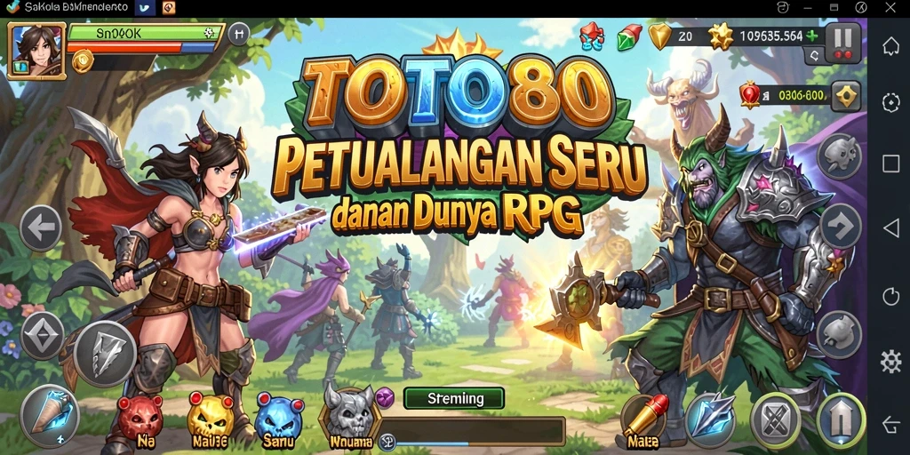 Screenshot gameplay TOTO80 menampilkan karakter beraksi dalam pertempuran epik.