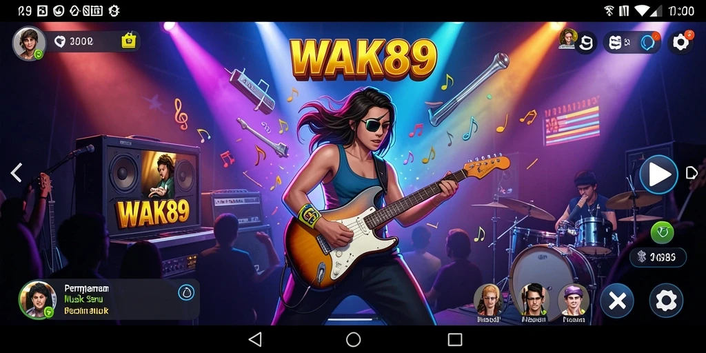 Tampilan gameplay seru dalam WAK89, penuhi ketukan musik!