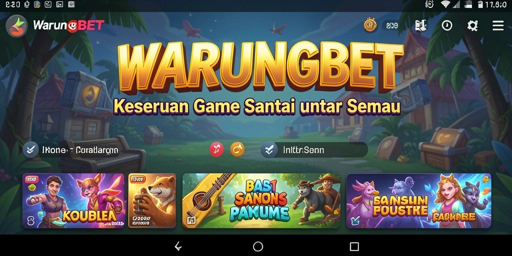 Tampilan gameplay WARUNGBET yang ceria dan penuh warna.